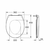 Grohe Bau keramični WC pokrov, 45,9x36,2x5,4 cm, bel