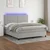 Vidaxl Box spring postelja z vzmetnico LED sv. siva 180x200 cm blago