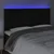 LED posteljno vzglavje črno 200x5x118/128 cm žamet