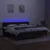 vidaXL Box spring postelja z vzmetnico LED črna 200x200 cm blago