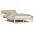 vidaXL Posteljni okvir Naraven Trden borov les 140 x 190 cm