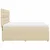 vidaXL Box spring postelja z vzmetnico krem 180x200 cm blago