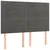 Vidaxl Box spring postelja z vzmetnico LED temno siva 140x200 cm žamet