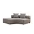Atelier del Sofa Ugaona garnitura Gondol 105x70x180cm Siva