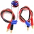 2 kosa EC3 polnilnega kabla Banana Plug 4,0 mm | EC3 priključek, modro rdeče črn