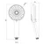 Massage hand shower, 3 shower modes + spray mode, silicone nozzles, dia 120mm, ABS/chrome - Chrome - Sapho - 24 - Plastika - Krožni - 252 - 58 - 14