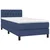 Vidaxl Box spring postelja z vzmetnico LED modra 90x200 cm blago