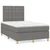 Vidaxl Box spring postelja z vzmetnico temno siva 120x190 cm blago