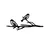 Aberto Design Dekorativna figura Bird On The Branch 08, 45x20 cm, 1.5 mm
