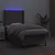 Vidaxl Box spring postelja z vzmetnico LED siva 100x200cm umetno usnje