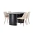 Venture Design Jedilna miza in stol komplet Isolde Night 180x90x75 cm črno rjava