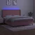 Vidaxl Box spring postelja z vzmetnico LED roza 160x200 cm žamet