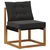 Set vanjskih sofa s jastukom 9 pcs Prirodna i crna