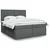 Vidaxl Box spring postelja z vzmetnico temno siva 200x200 cm blago