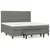 vidaXL Box spring postelja z vzmetnico temno siva 200x200 cm blago