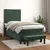 Vidaxl Box spring postelja z vzmetnico temno zelena 80x200 cm žamet