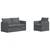 Set sofe 2 pcs Tamnosiva 156 x 82 x 85 cm Tkanina