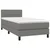 Vidaxl Box spring postelja z vzmetnico temno siva 80x200 cm blago