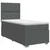 vidaXL Postelja boxspring z vzmetnico Temno siva 90 x 190 cm Blago
