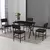 Hanah Home Trpezarijski sto i stolice Dubai, Anthracit