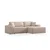 Atelier del Sofa Ugaona garnitura Pirlo 100x88x260cm Bež