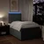 Vidaxl Box spring postelja z vzmetnico temno siva 120x190 cm blago