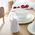 DUKA Porcelanasta skodelica DUVE z zelenim robom 450 ml
