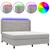 Vidaxl Box spring postelja z vzmetnico LED sv. siva 180x200 cm blago