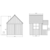 Lesena vrtna hišica s klopjo, verando in nabiralnikom, BULEN