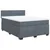 Vidaxl Box spring postelja z vzmetnico temno siva 160x200 cm žamet