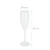 Northix Set 6 plastičnih kozarcev za šampanjec 180 ml prozorni