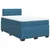 Vidaxl Box spring postelja z vzmetnico modra 120x190 cm žamet