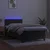 Vidaxl Box spring postelja z vzmetnico LED temno siva 100x200 cm žamet