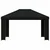 Gazebo 4 × 3 m Crna Poliester i čelik 190 gsm
