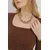 Trend Alacati Stili Ženska bluza dugih rukava ALC-X11437, Brod izrez, Smeđa