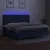 Vidaxl Box spring postelja z vzmetnico LED modra 200x200 cm blago