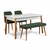 HANAH HOME Trpezarijski set Costa Atlantic White-Green