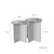 Hanah Home Set klub stolova, 2 komada Lily 40cm Beli