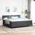 Vidaxl LED Box Spring Postelja Temno siva in bela 200 x 200 cm