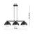 BRILAGI - Luster na sajli COSMO 3xE27/60W/230V crna