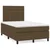 Vidaxl Box spring postelja z vzmetnico temno rjava 120x190 cm blago