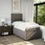 vidaXL Box spring postelja z vzmetnico taupe 90x200 cm blago