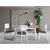 HANAH HOME Trpezarijski sto i stolice Milla White Natural