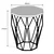 Hanah Home Klub sto Sofya, 46x57x46 cm, Krem