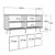 HANAH HOME Komoda Robber KB150 White Silver