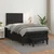 Vidaxl Boxspring postelja z vzmetnico črna 120x190 cm umetno usnje