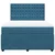 Vidaxl Box spring postelja z vzmetnico modra 140x200 cm žamet
