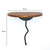 HANAH HOME Zidna polica Leo Chesnut Black