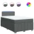 vidaXL Box spring postelja z vzmetnico temno siva 120x190 cm blago