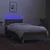 Vidaxl Box spring postelja z vzmetnico LED taupe 100x200 cm blago